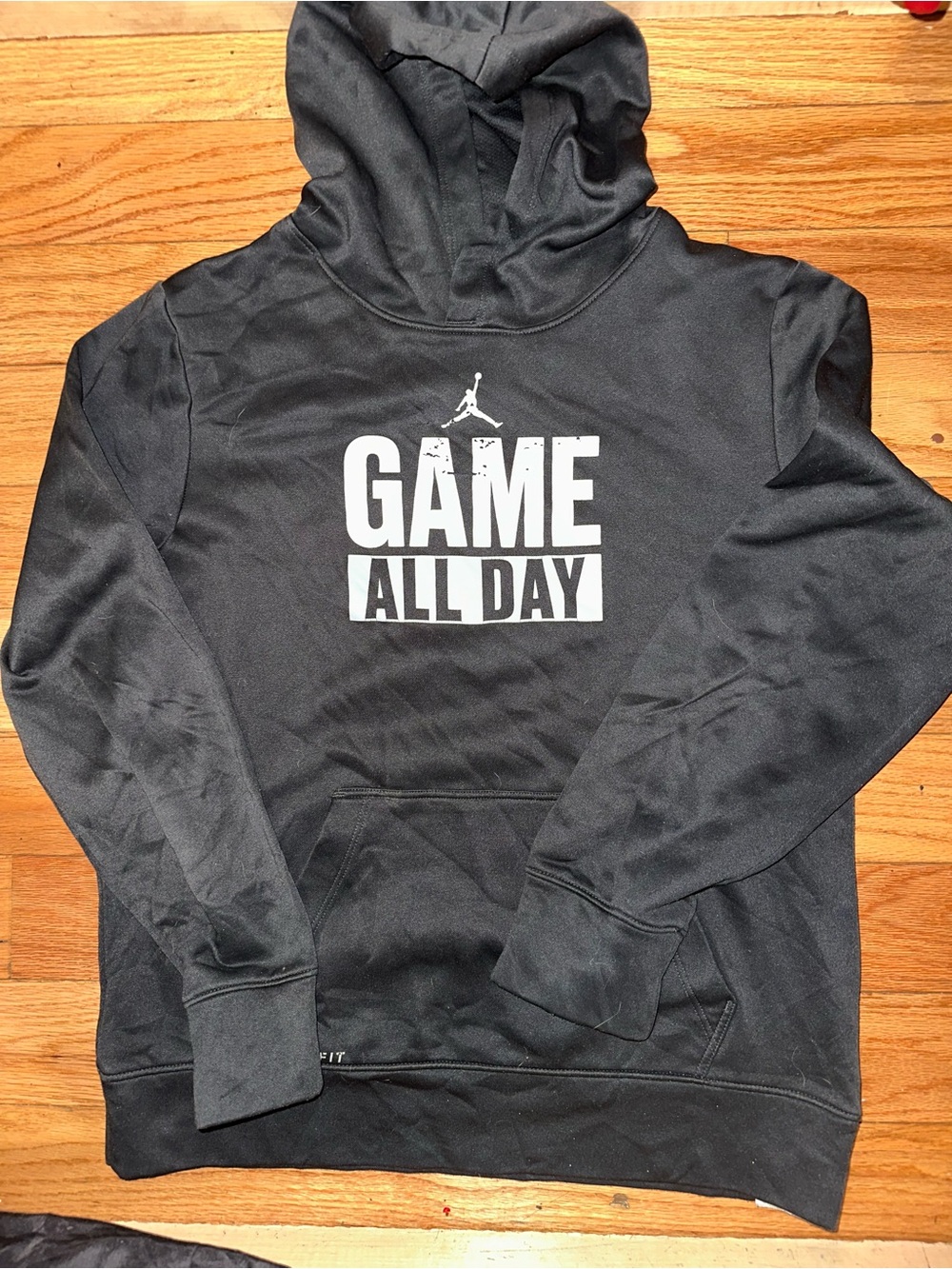 Nike Black Hoodie with White "GAME ALL DAY" Graphic